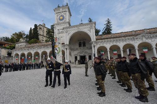 La cerimonia per il centenario della liberazione del capoluogo friulano dall'occupazione austro-tedesca.